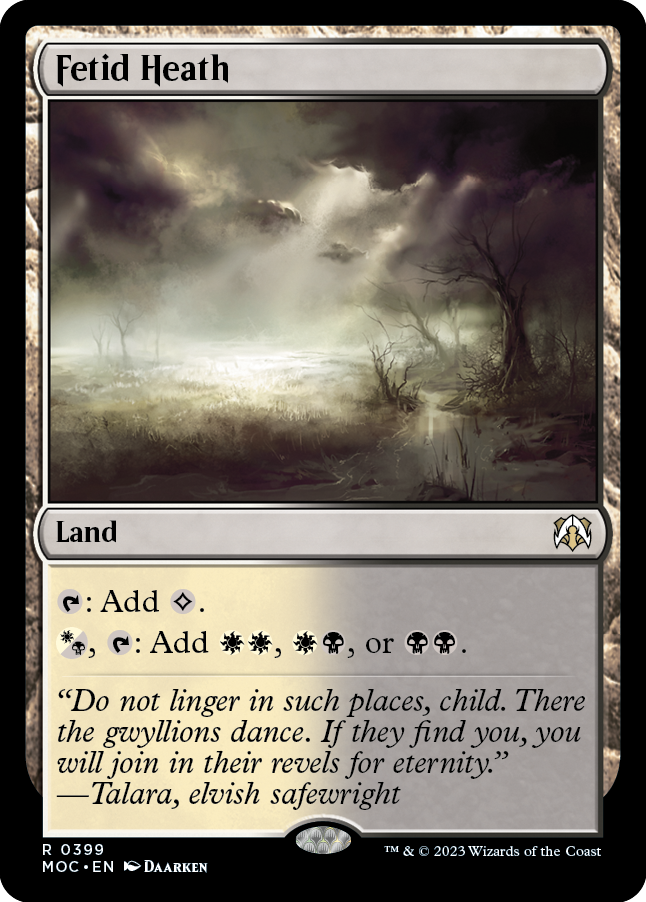 Fetid Heath [March of the Machine Commander] | Jomio and Rueliete's Cards and Comics