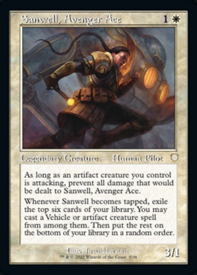 Sanwell, Avenger Ace (Retro) [The Brothers' War Commander] | Jomio and Rueliete's Cards and Comics