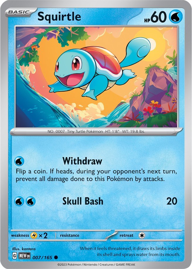 Squirtle (007/165) [Scarlet & Violet 151] | Jomio and Rueliete's Cards and Comics