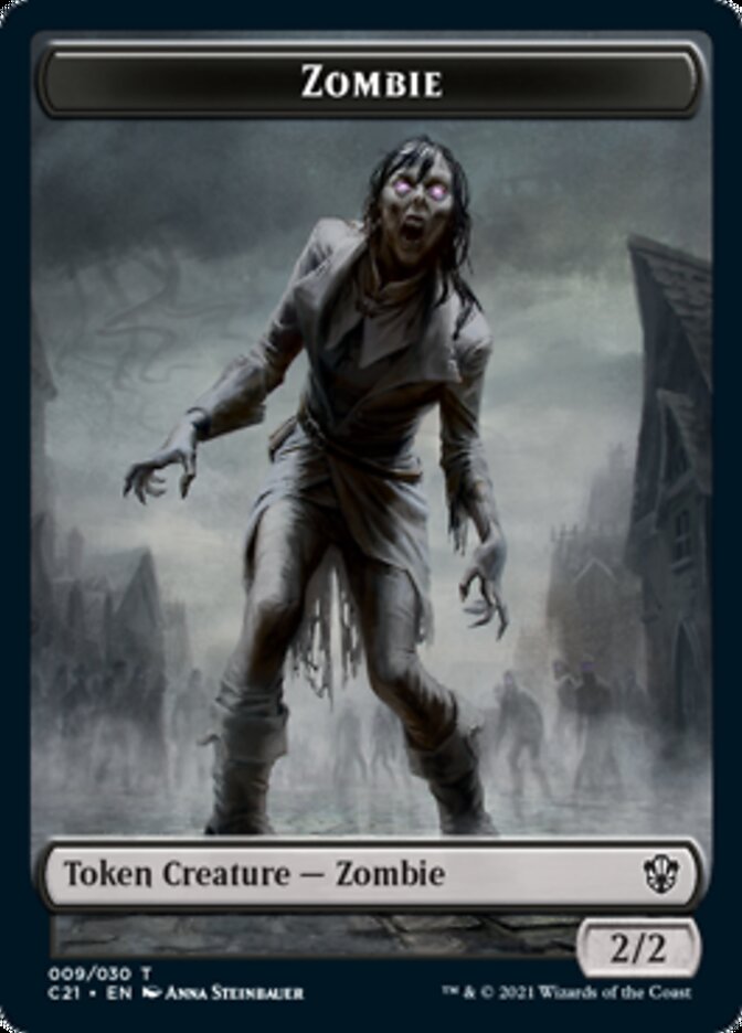 Zombie // Spirit Double-Sided Token [Commander 2021 Tokens] | Jomio and Rueliete's Cards and Comics