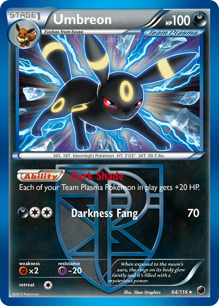 Umbreon (64/116) (Moltres Legendary Battle Deck) (Theme Deck Exclusive) [Black & White: Plasma Freeze] | Jomio and Rueliete's Cards and Comics