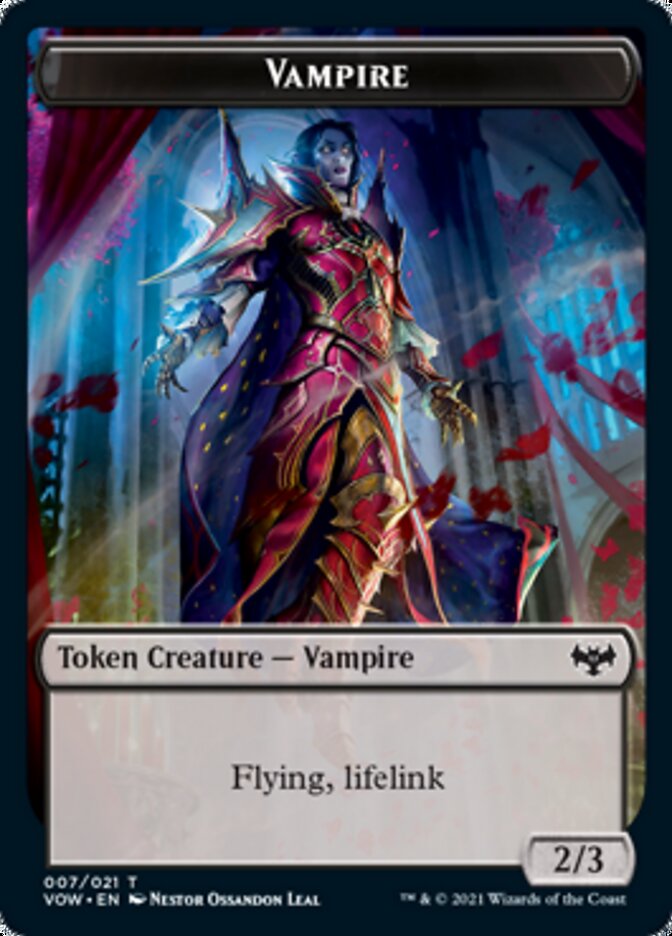 Blood // Vampire (007) Double-Sided Token [Innistrad: Crimson Vow Tokens] | Jomio and Rueliete's Cards and Comics