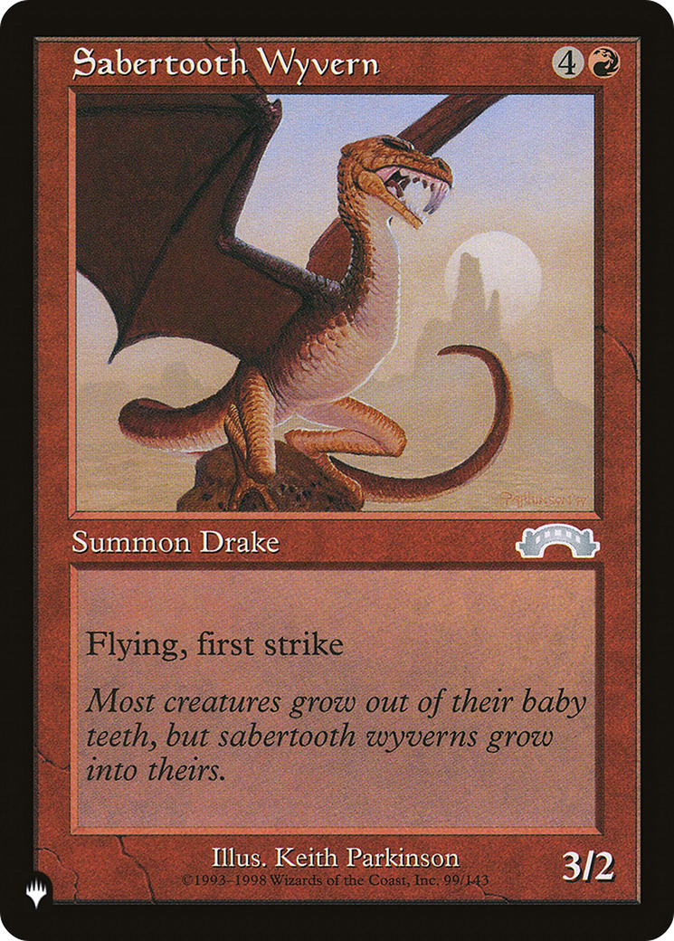 Sabertooth Wyvern [The List] | Jomio and Rueliete's Cards and Comics