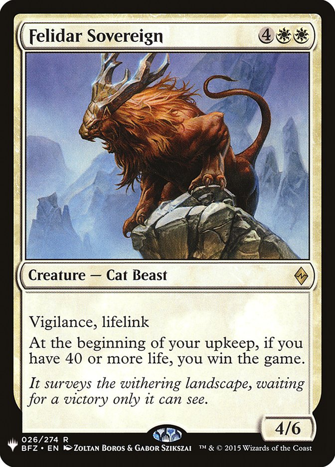 Felidar Sovereign [Mystery Booster] | Jomio and Rueliete's Cards and Comics