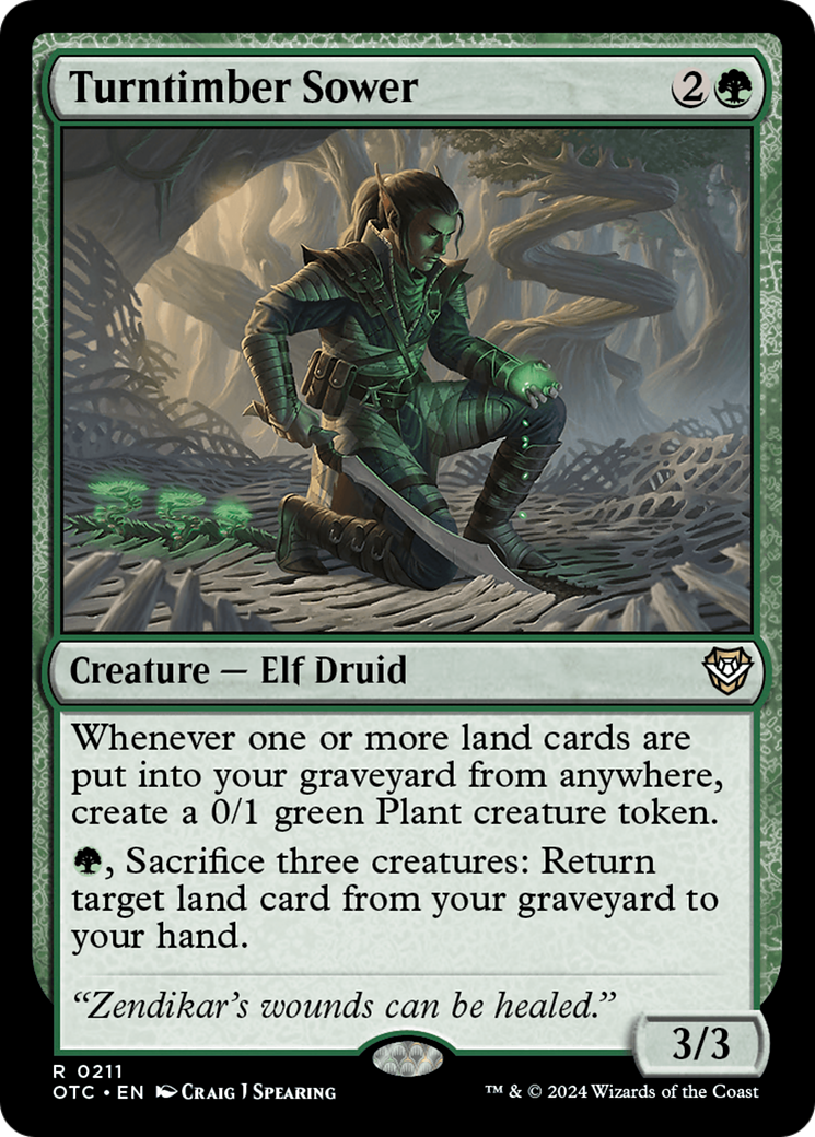 Turntimber Sower [Outlaws of Thunder Junction Commander] | Jomio and Rueliete's Cards and Comics