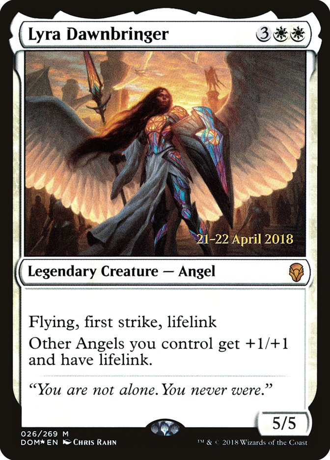 Lyra Dawnbringer [Dominaria Prerelease Promos] | Jomio and Rueliete's Cards and Comics