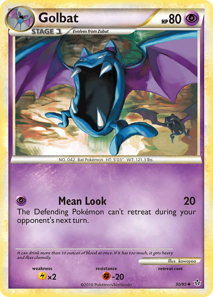 Golbat (30/95) [HeartGold & SoulSilver: Unleashed] | Jomio and Rueliete's Cards and Comics