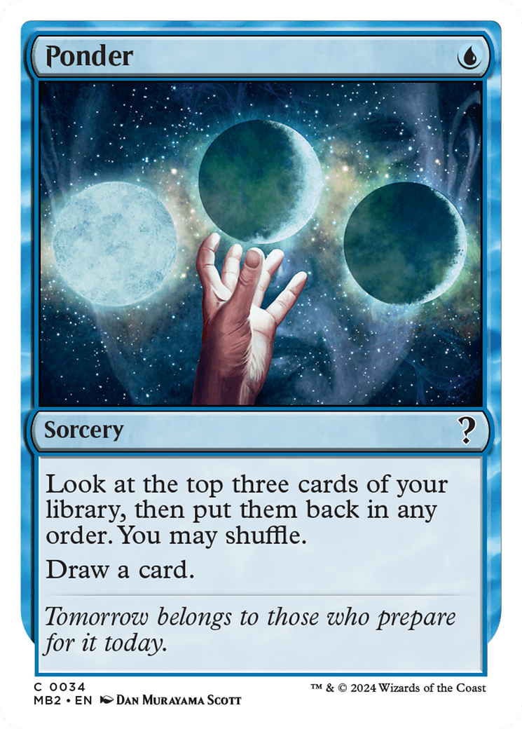 Ponder (White Border) [Mystery Booster 2] | Jomio and Rueliete's Cards and Comics