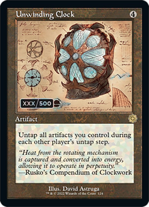 Unwinding Clock (Retro Schematic) (Serialized) [The Brothers' War Retro Artifacts] | Jomio and Rueliete's Cards and Comics