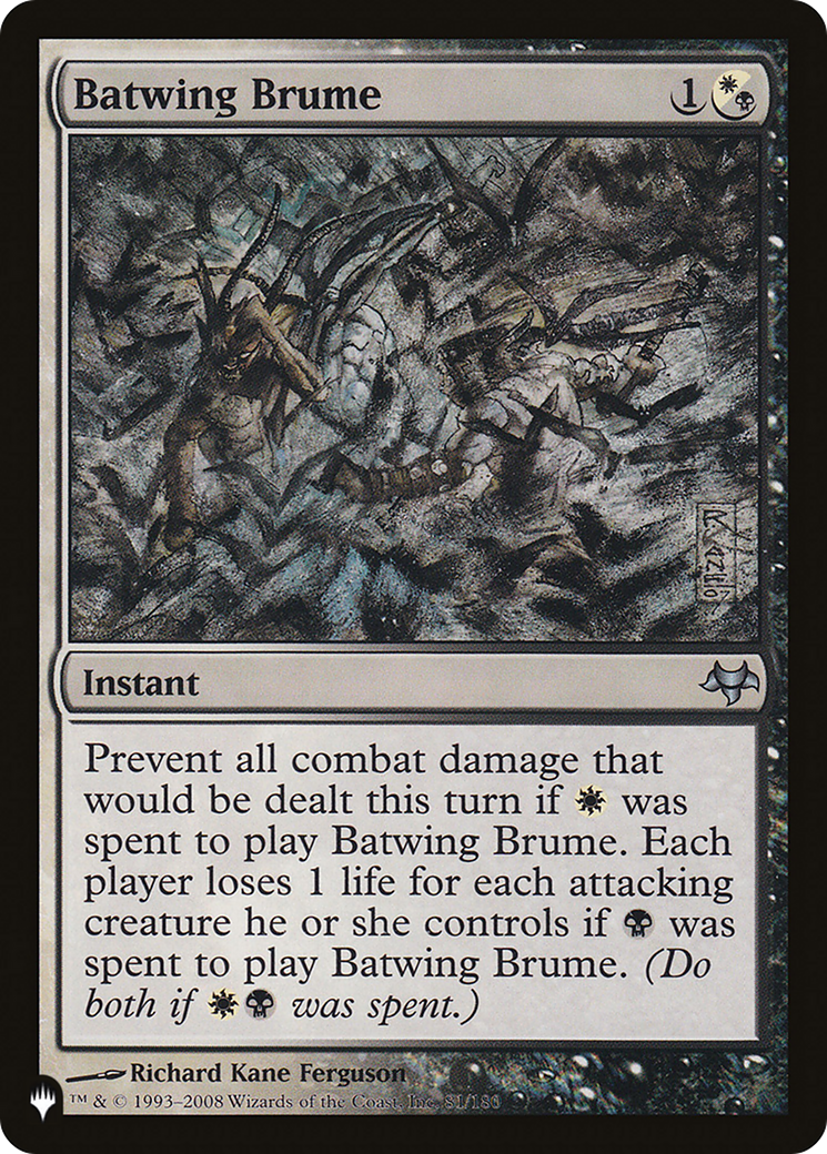 Batwing Brume [The List] | Jomio and Rueliete's Cards and Comics