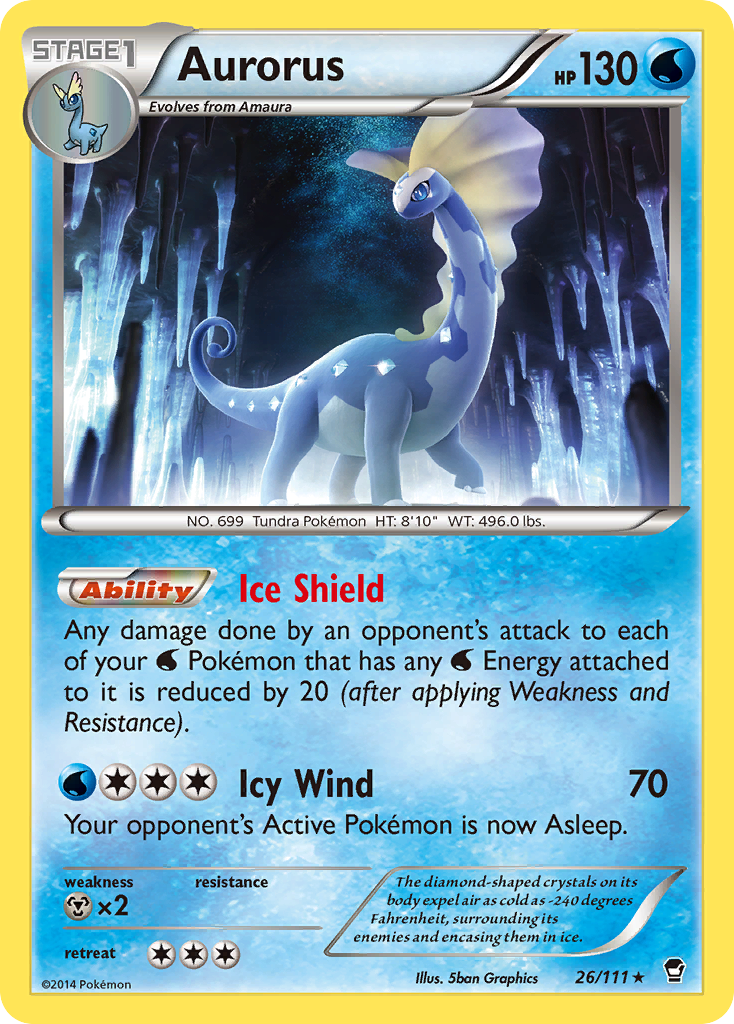Aurorus (26/111) [XY: Furious Fists] | Jomio and Rueliete's Cards and Comics
