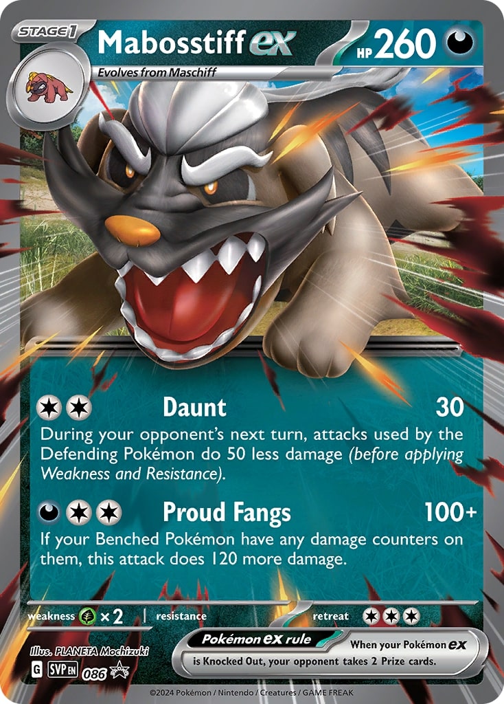 Mabosstiff ex (086) [Scarlet & Violet: Black Star Promos] | Jomio and Rueliete's Cards and Comics