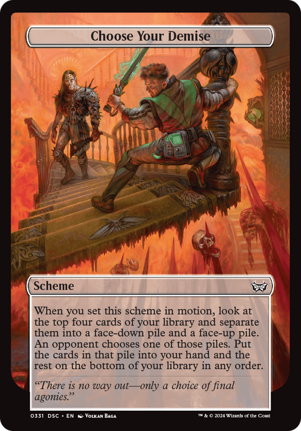 Choose Your Demise (Full Art) [Duskmourn: Archenemy] | Jomio and Rueliete's Cards and Comics