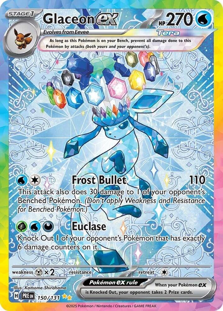 Glaceon ex (150/131) [Scarlet & Violet: Prismatic Evolutions] | Jomio and Rueliete's Cards and Comics