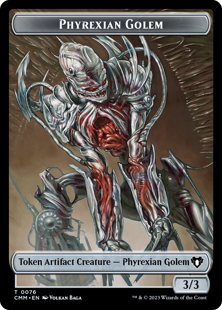 Phyrexian Golem // Ox Double-Sided Token [Commander Masters Tokens] | Jomio and Rueliete's Cards and Comics