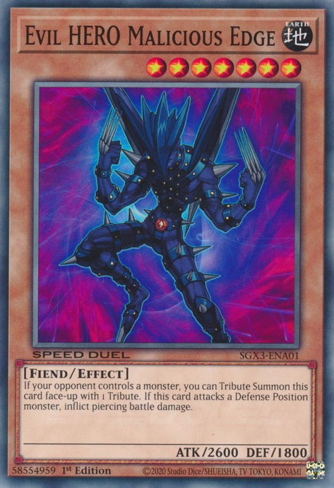 Evil HERO Malicious Edge [SGX3-ENA01] Common | Jomio and Rueliete's Cards and Comics