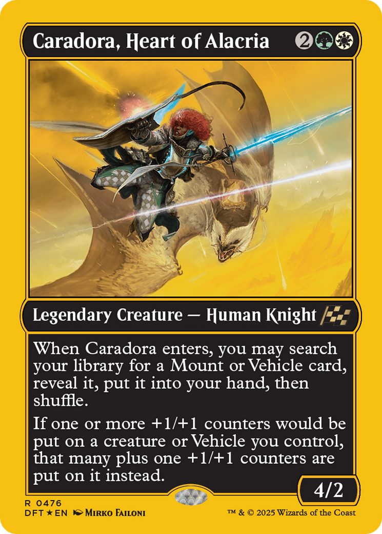 Caradora, Heart of Alacria (First-Place Foil) [Aetherdrift] | Jomio and Rueliete's Cards and Comics
