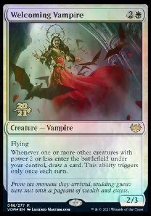 Welcoming Vampire [Innistrad: Crimson Vow Prerelease Promos] | Jomio and Rueliete's Cards and Comics