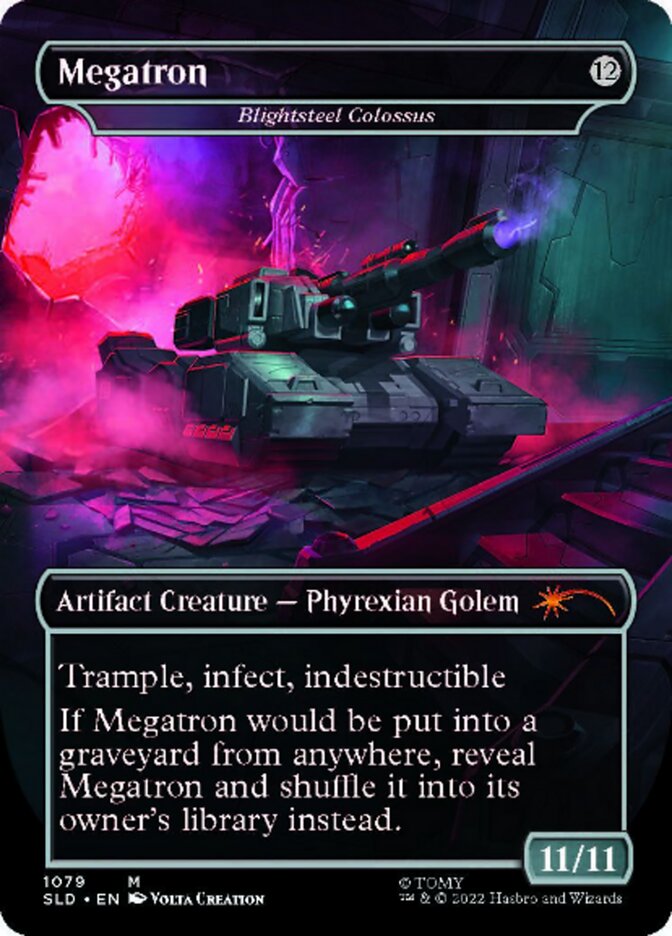 Blightsteel Colossus - Megatron (Borderless) [Secret Lair Drop Series] | Jomio and Rueliete's Cards and Comics