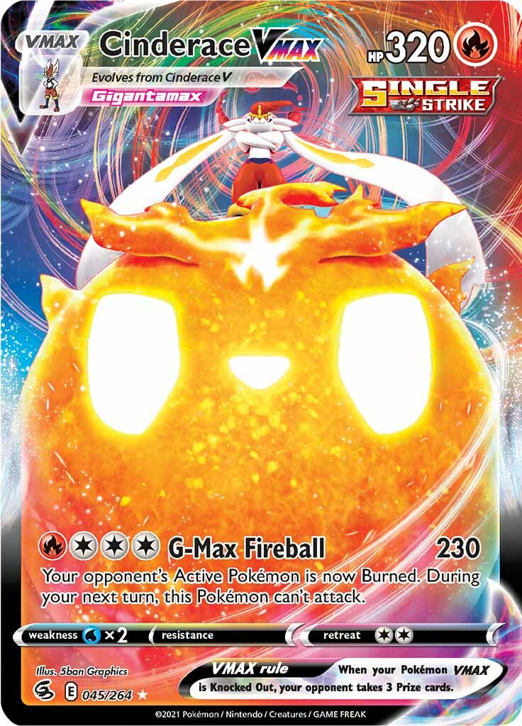 Cinderace VMAX (045/264) [Sword & Shield: Fusion Strike] | Jomio and Rueliete's Cards and Comics
