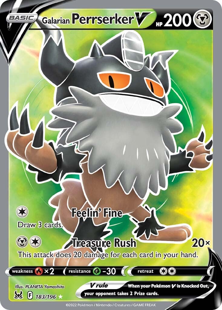 Galarian Perrserker V (183/196) [Sword & Shield: Lost Origin] | Jomio and Rueliete's Cards and Comics