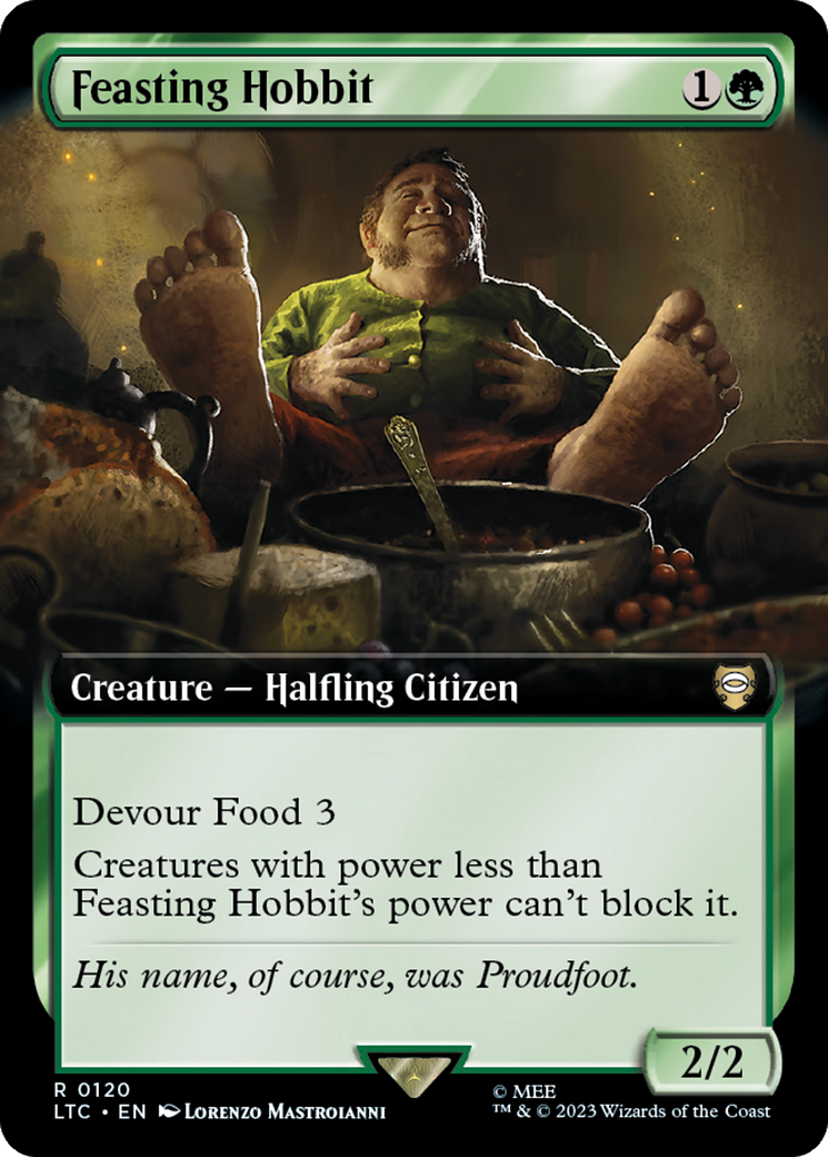 Feasting Hobbit (Extended Art) [The Lord of the Rings: Tales of Middle-Earth Commander] | Jomio and Rueliete's Cards and Comics