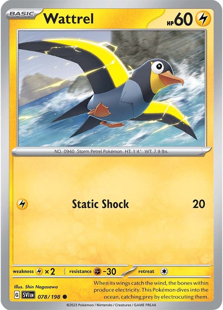 Wattrel (078/198) [Scarlet & Violet: Base Set] | Jomio and Rueliete's Cards and Comics