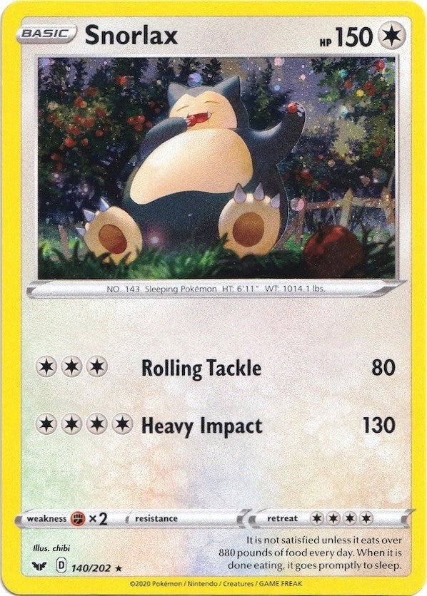 Snorlax (140/202) (Cosmos Holo) [Sword & Shield: Base Set] | Jomio and Rueliete's Cards and Comics