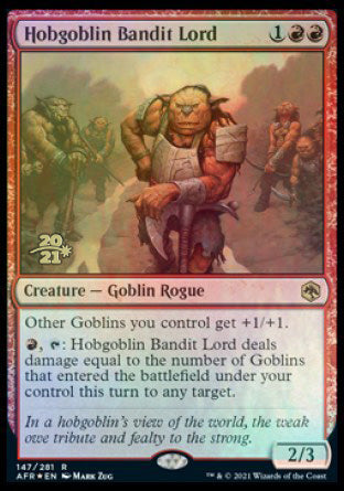 Hobgoblin Bandit Lord [Dungeons & Dragons: Adventures in the Forgotten Realms Prerelease Promos] | Jomio and Rueliete's Cards and Comics