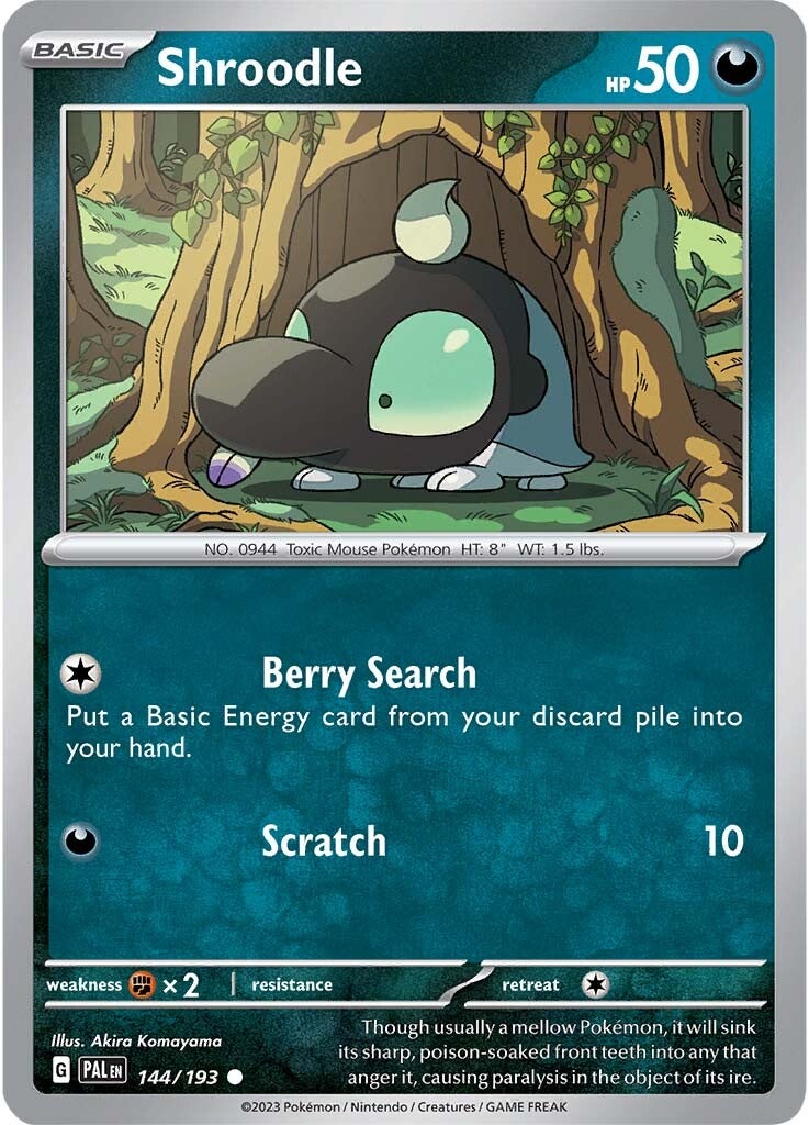 Shroodle (144/193) [Scarlet & Violet: Paldea Evolved] | Jomio and Rueliete's Cards and Comics