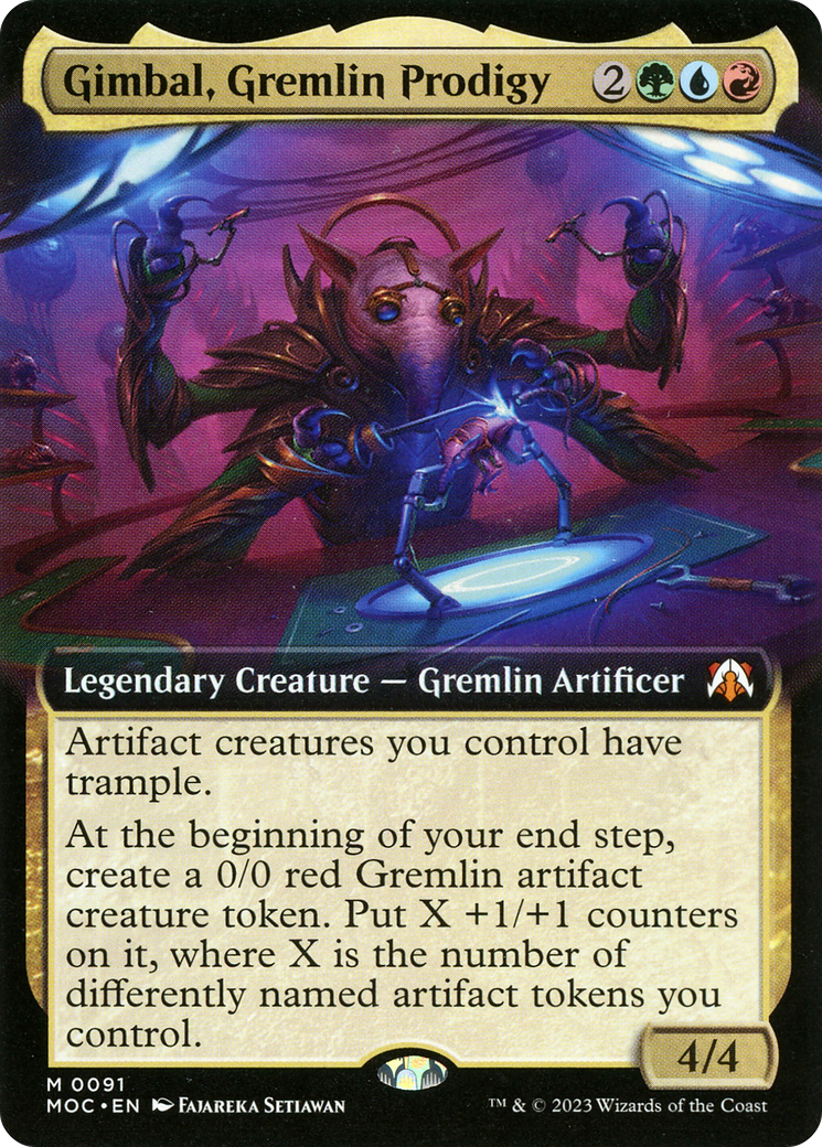 Gimbal, Gremlin Prodigy (Extended Art) [March of the Machine Commander] | Jomio and Rueliete's Cards and Comics