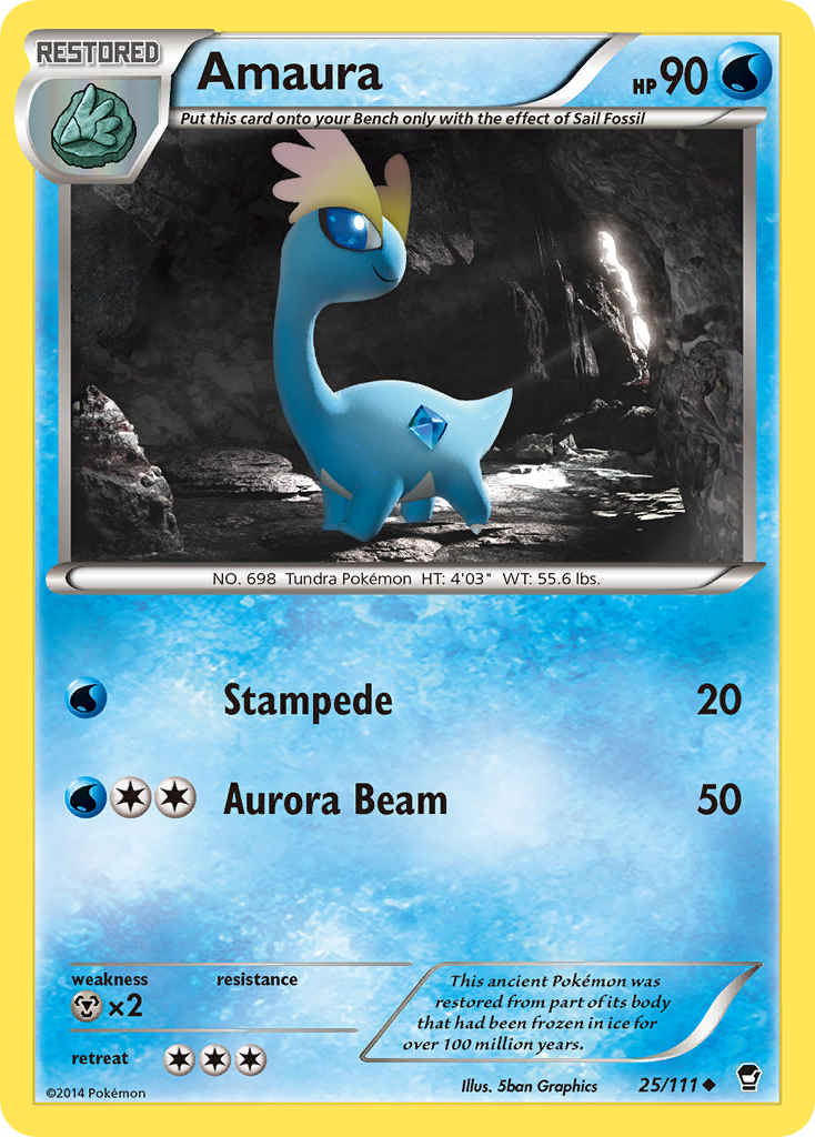 Amaura (25/111) [XY: Furious Fists] | Jomio and Rueliete's Cards and Comics