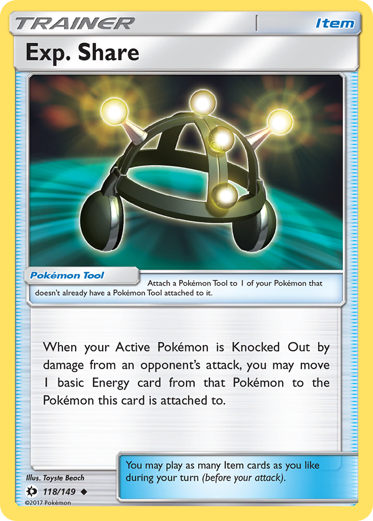 Exp. Share (118/149) [Sun & Moon: Base Set] | Jomio and Rueliete's Cards and Comics
