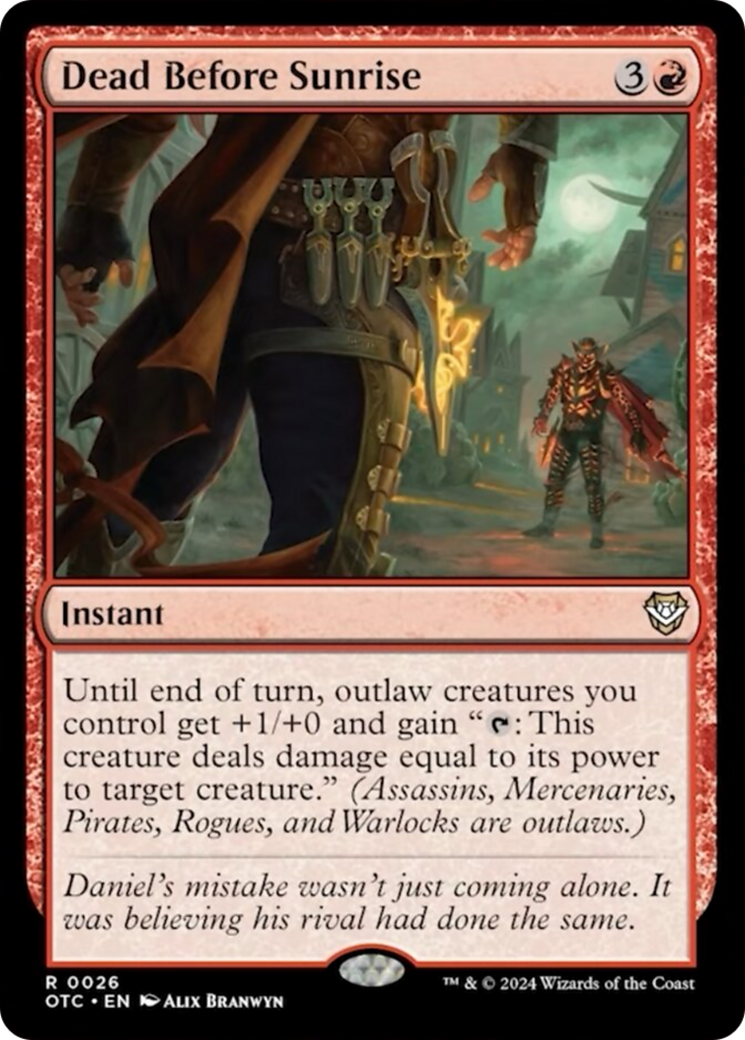 Dead Before Sunrise [Outlaws of Thunder Junction Commander] | Jomio and Rueliete's Cards and Comics