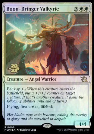 Boon-Bringer Valkyrie [March of the Machine Prerelease Promos] | Jomio and Rueliete's Cards and Comics