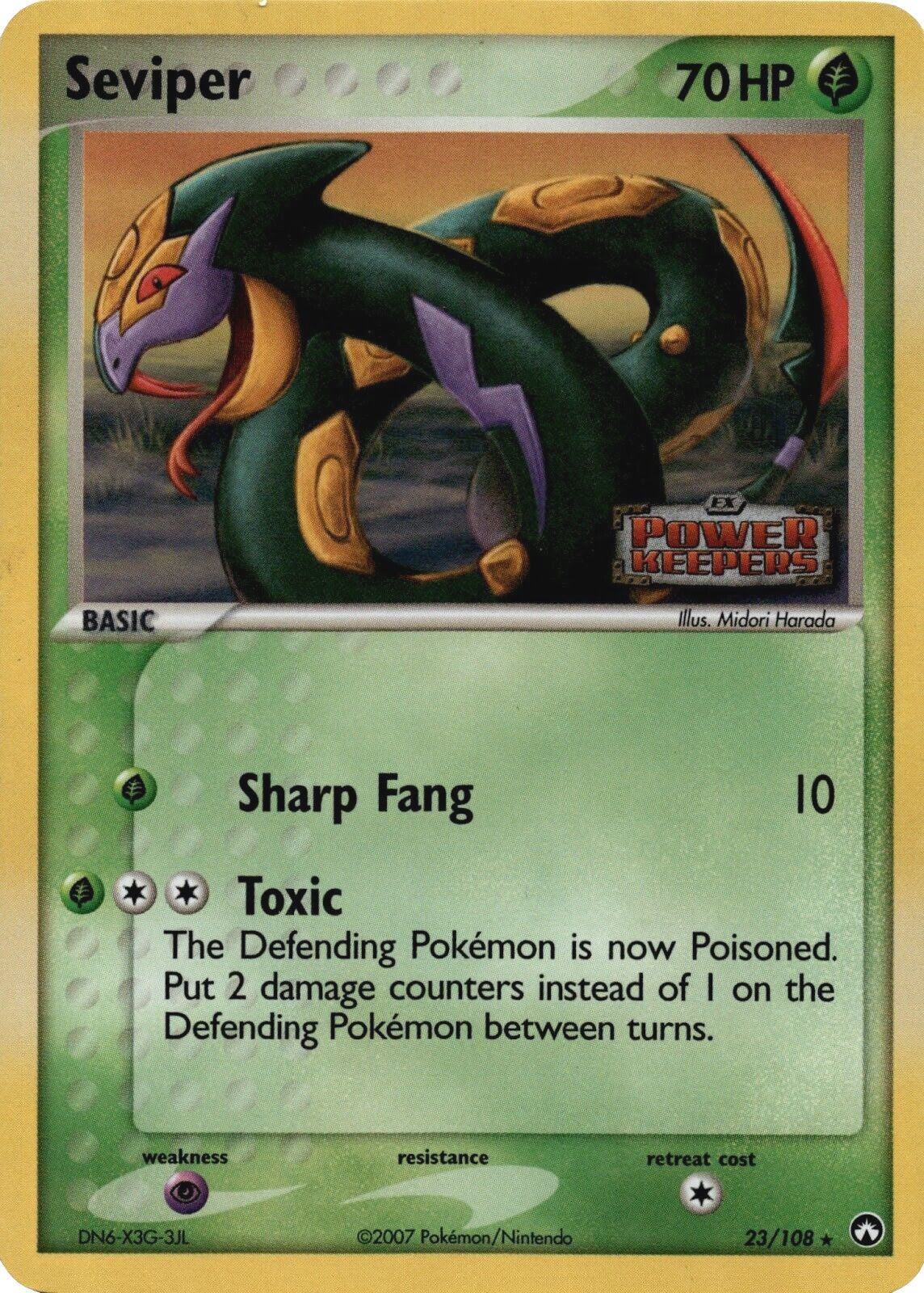 Seviper (23/108) (Stamped) [EX: Power Keepers] | Jomio and Rueliete's Cards and Comics