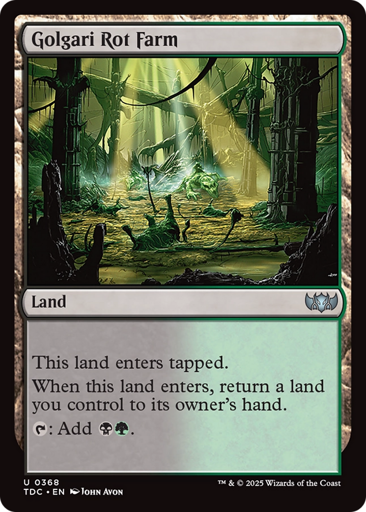 Golgari Rot Farm [Tarkir: Dragonstorm Commander] | Jomio and Rueliete's Cards and Comics