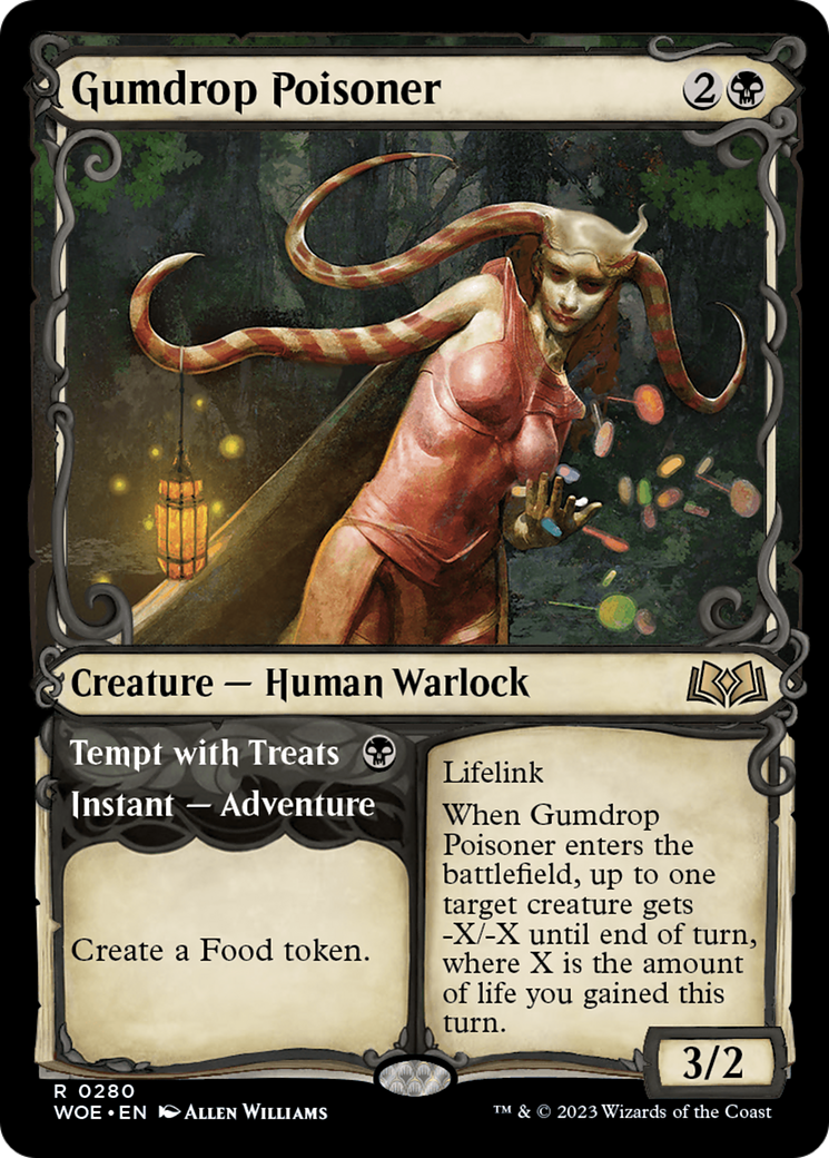 Gumdrop Poisoner // Tempt with Treats (Showcase) [Wilds of Eldraine] | Jomio and Rueliete's Cards and Comics