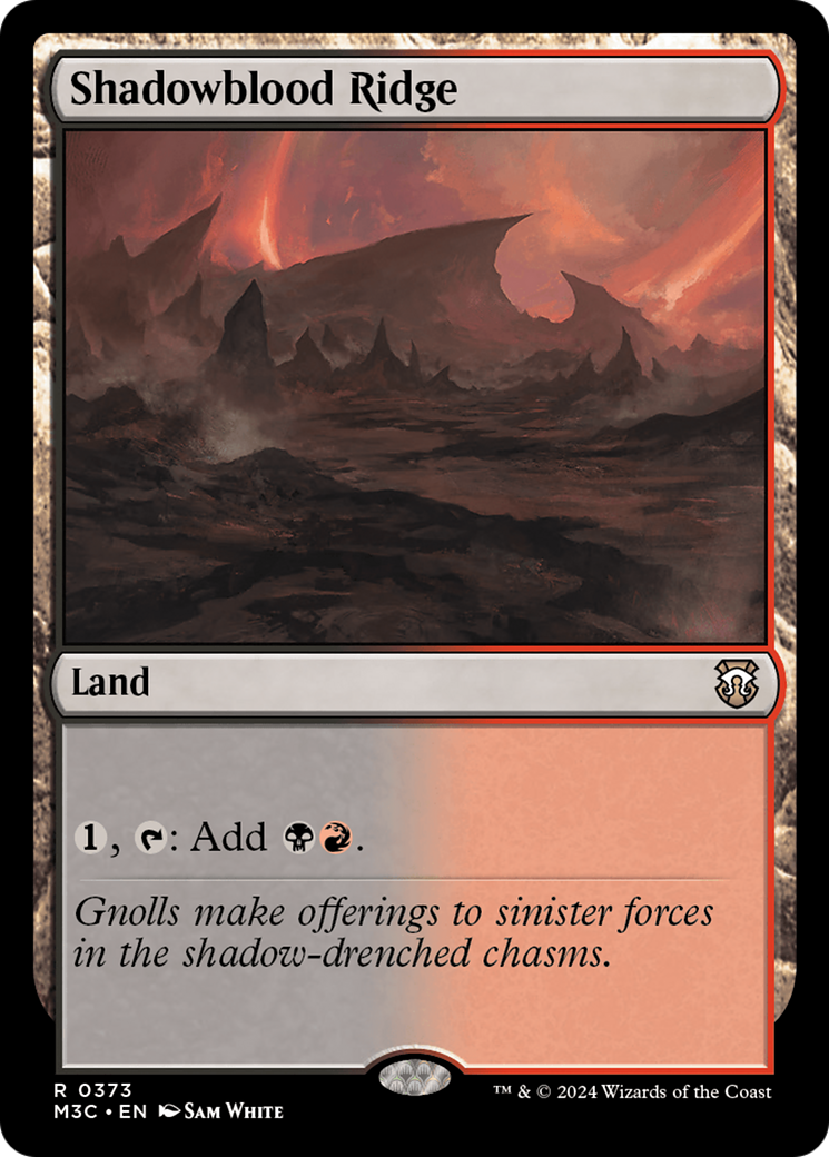 Shadowblood Ridge (Ripple Foil) [Modern Horizons 3 Commander] | Jomio and Rueliete's Cards and Comics
