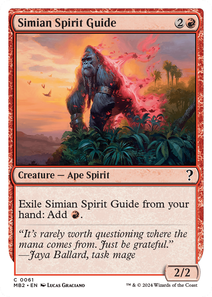 Simian Spirit Guide (White Border) [Mystery Booster 2] | Jomio and Rueliete's Cards and Comics
