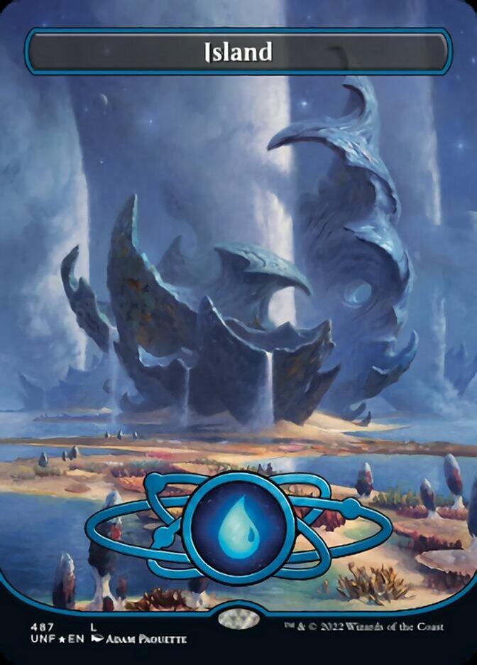 Island (487) (Planetary Space-ic Land) (Galaxy Foil) [Unfinity] | Jomio and Rueliete's Cards and Comics
