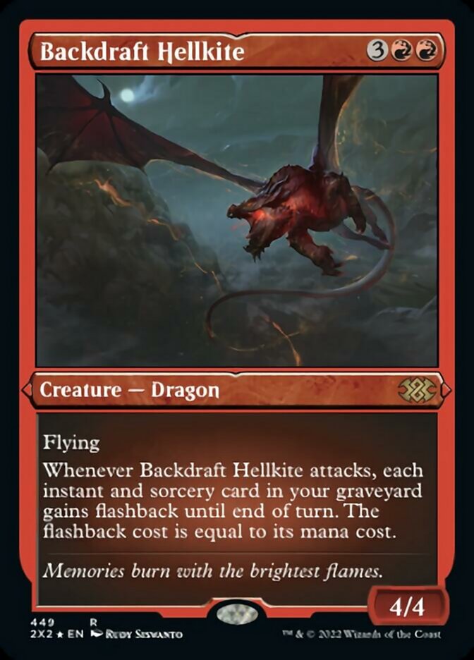 Backdraft Hellkite (Foil Etched) [Double Masters 2022] | Jomio and Rueliete's Cards and Comics