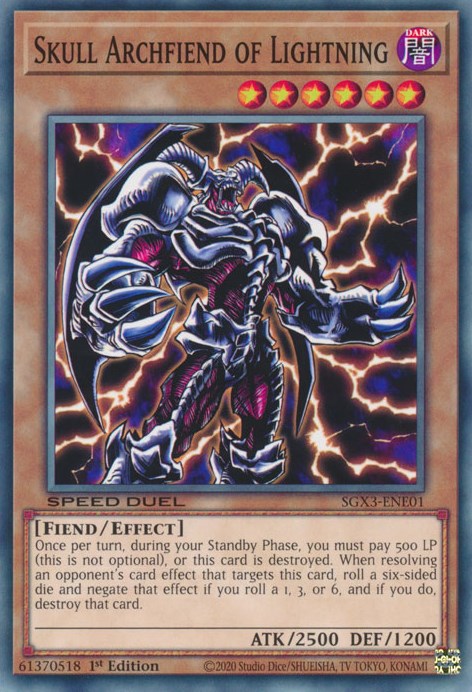Skull Archfiend of Lightning [SGX3-ENE01] Common | Jomio and Rueliete's Cards and Comics