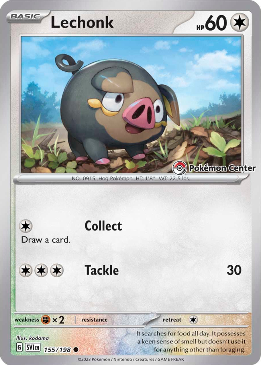 Lechonk (155/198) (Pokemon Center Exclusive) [Scarlet & Violet: Base Set] | Jomio and Rueliete's Cards and Comics
