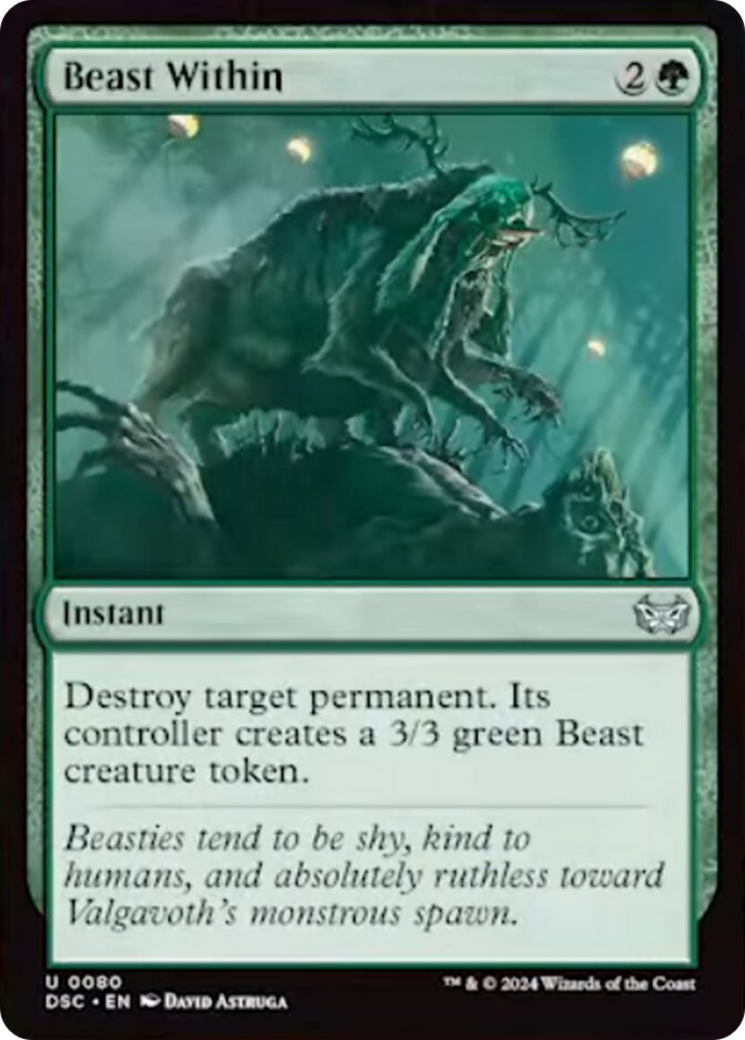 Beast Within [Duskmourn: House of Horror Commander] | Jomio and Rueliete's Cards and Comics