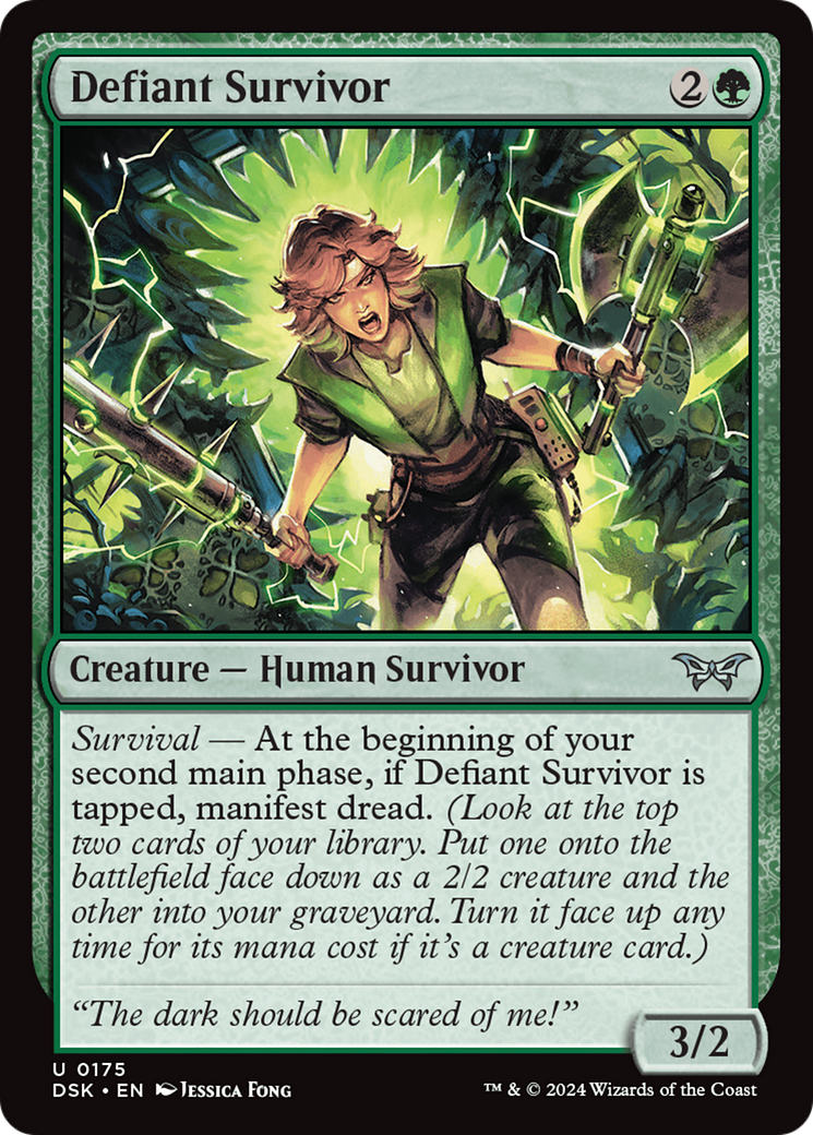 Defiant Survivor [Duskmourn: House of Horror] | Jomio and Rueliete's Cards and Comics