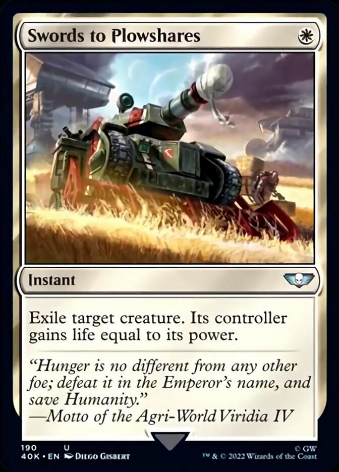 Swords to Plowshares (Surge Foil) [Warhammer 40,000] | Jomio and Rueliete's Cards and Comics