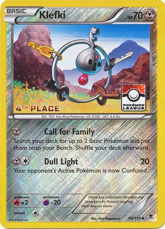 Klefki (66/119) (League Promo 4th Place) [XY: Phantom Forces] | Jomio and Rueliete's Cards and Comics