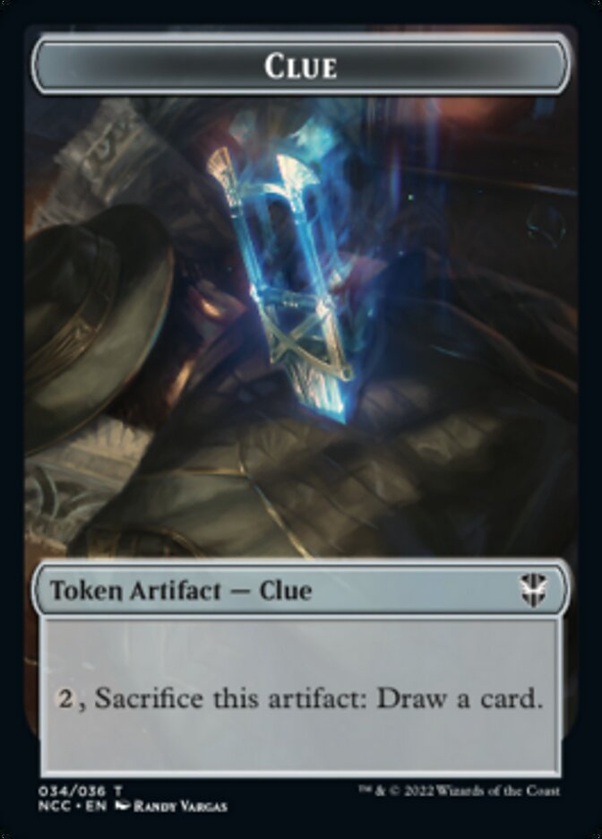 Clue // Fish Double-Sided Token [Streets of New Capenna Commander Tokens] | Jomio and Rueliete's Cards and Comics