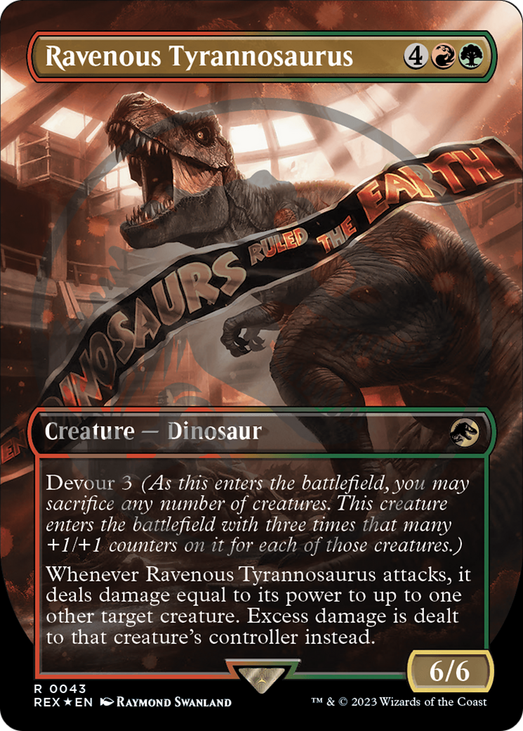 Ravenous Tyrannosaurus (Emblem) (Borderless) [Jurassic World Collection Tokens] | Jomio and Rueliete's Cards and Comics